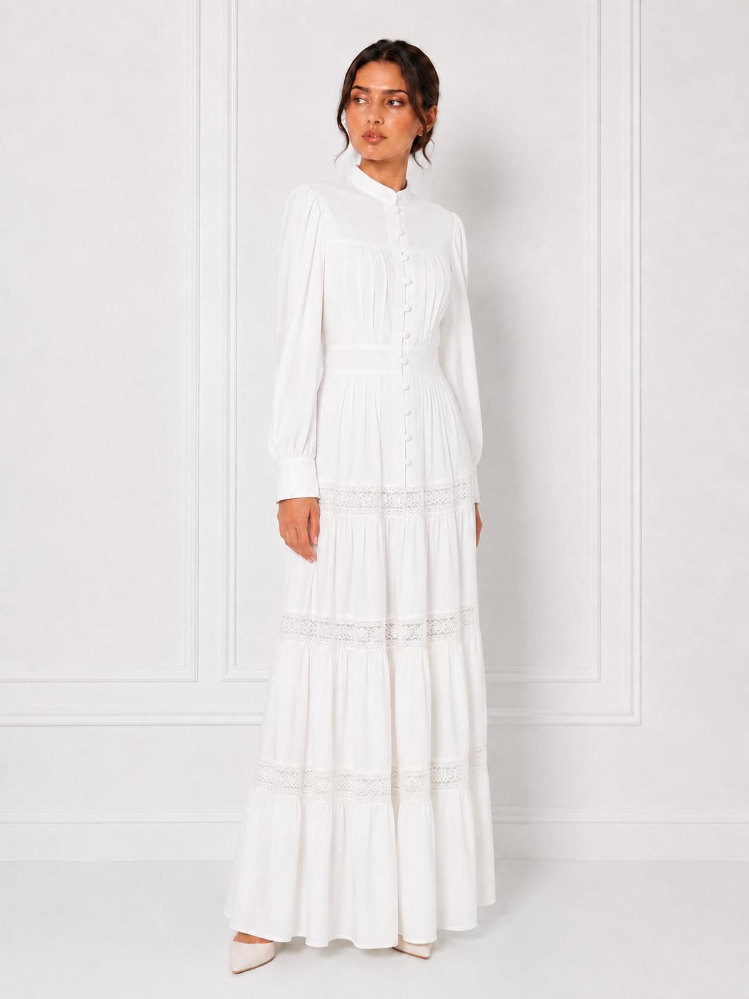 GRACE MAXI DRESS OFF-WHITE