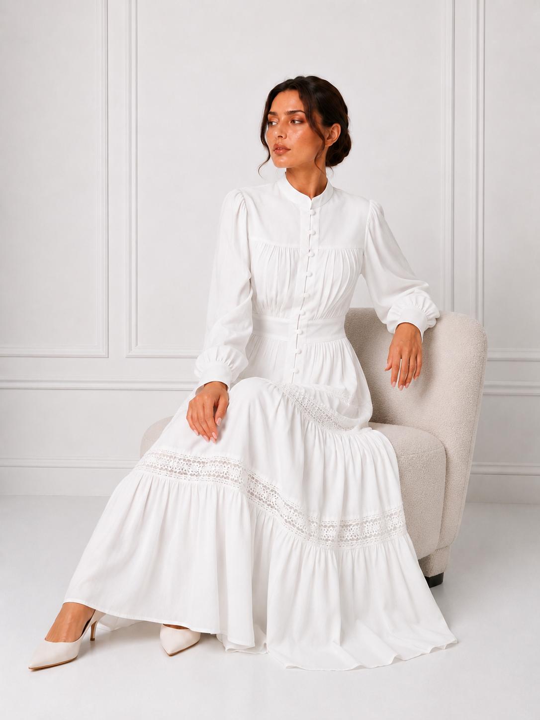 GRACE MAXI DRESS OFF-WHITE
